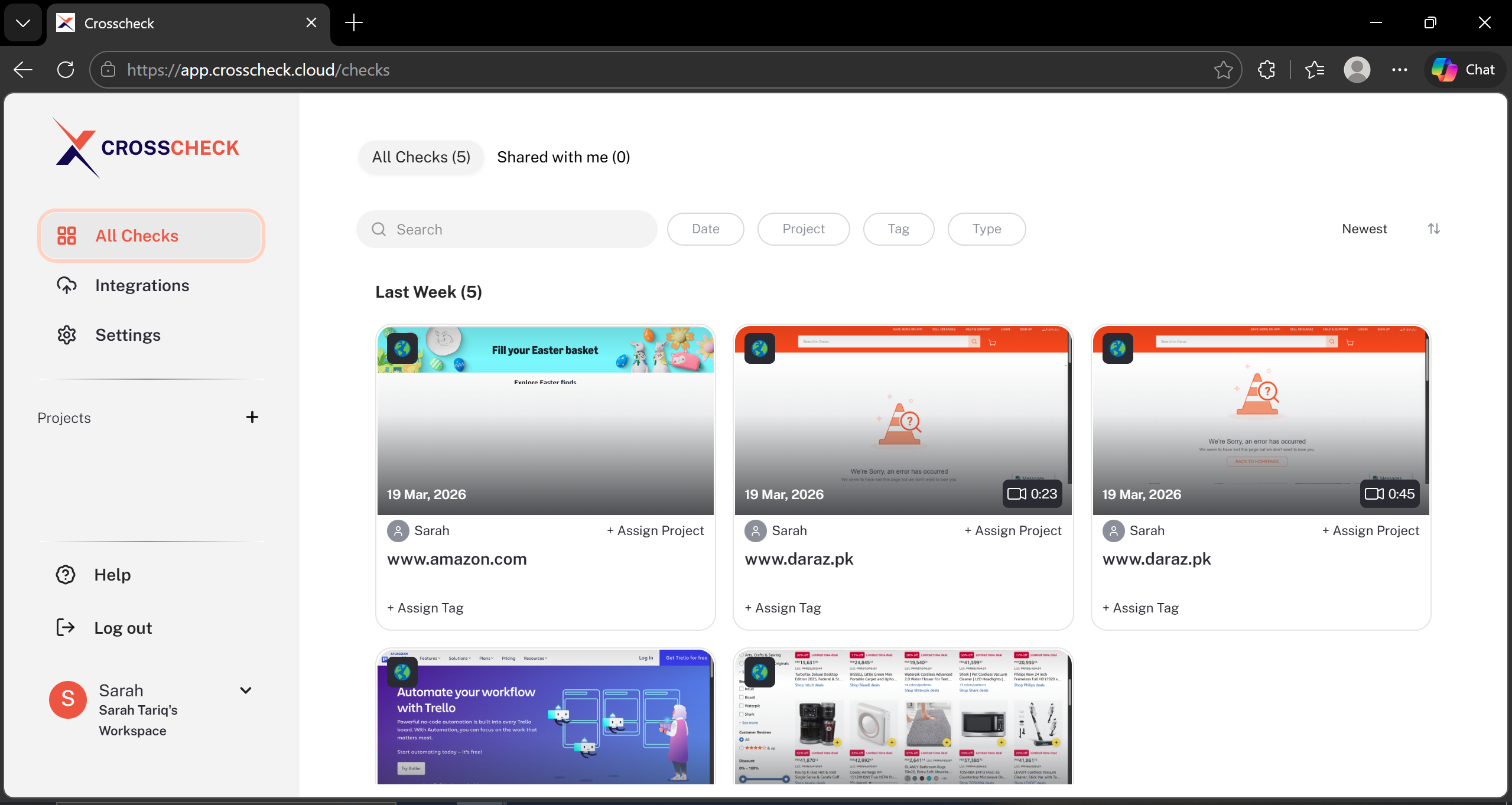 Welcome to Crosscheck