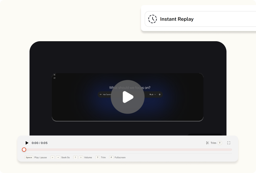 Instant Replay feature in Crosscheck